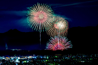 秩父夜祭花火の写真